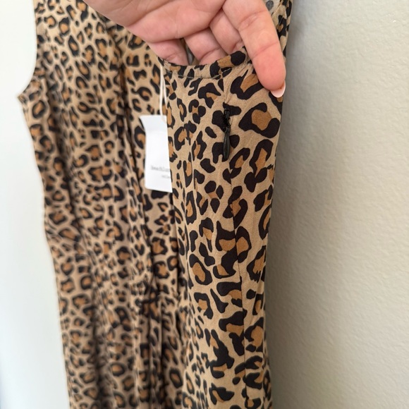beachlunchlounge Brown Leopard Print Midi Dress Medium Flowy Capsule Beachy - Picture 8 of 15